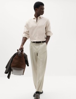 Regular Fit Easy Iron Marl Shirt