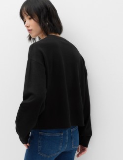 V Neck Button Front Relaxed Cardigan