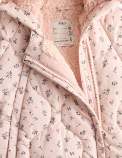 Ditsy Floral Quilted Snowsuit (0-3 Yrs)