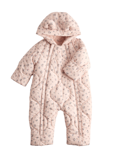 Ditsy Floral Quilted Snowsuit (0-3 Yrs)