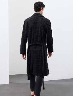 Pure Cotton Textured Dressing Gown