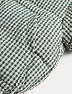 Bunda z materiálu Gingham s podšívkou z umělé kožešiny (2–8 let)
