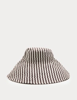 Pure Cotton Reversible Wide Brim Bucket Hat