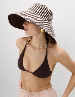 Pure Cotton Reversible Wide Brim Bucket Hat