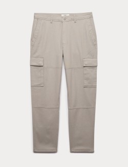 Tapered Fit Stretch Cargo Trousers