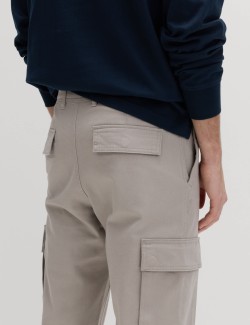 Tapered Fit Stretch Cargo Trousers