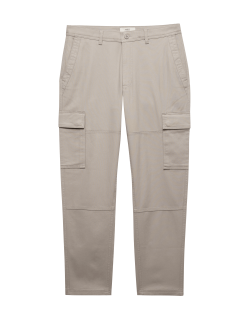 Tapered Fit Stretch Cargo Trousers