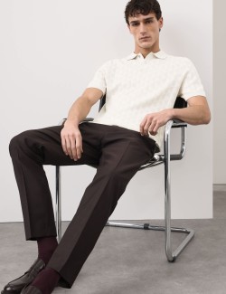 Mercerised Cotton Knitted Polo Shirt