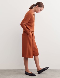Merino Wool with Silk V-Neck Jumper