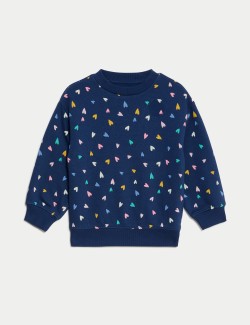 Cotton Rich Heart Sweatshirt (2-8 Yrs)