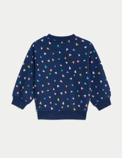 Cotton Rich Heart Sweatshirt (2-8 Yrs)