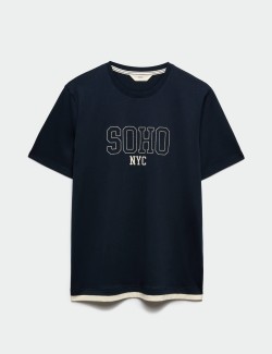 Pure Cotton Soho NYC Graphic Loungewear Top