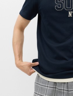 Pure Cotton Soho NYC Graphic Loungewear Top