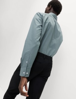 Regular Fit Cotton Blend Printed Shirt