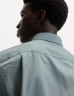 Regular Fit Cotton Blend Printed Shirt