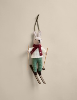 Felt Hanging Skiing Rabbit Decoration
