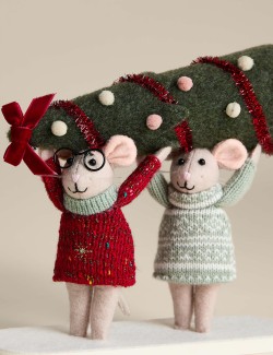 Felt Mouse and Tree Room Decoration