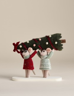 Felt Mouse and Tree Room Decoration