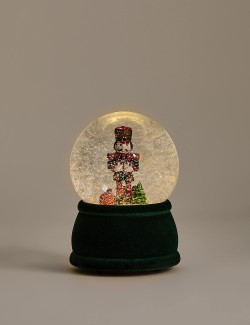 Light Up Nutcracker Snow Globe