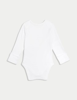 Body z čisté bavlny s dlouhými rukávy, 7 ks v balení (2,3 kg – 3 roky)