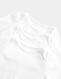 Body z čisté bavlny s dlouhými rukávy, 7 ks v balení (2,3 kg – 3 roky)