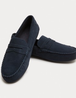 Suede Moccasin Slippers with Freshfeet™