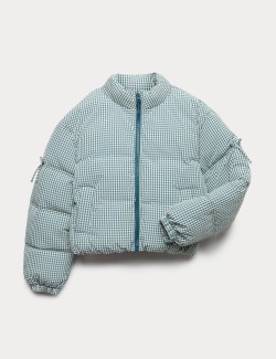 Péřová ginghamová bunda Stormwear™ (6–16 let)