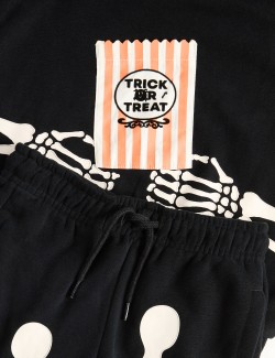 Cotton Rich Skeleton Top & Bottom Outfit (2-8 Yrs)