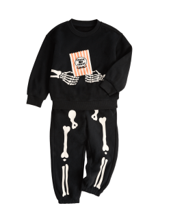 Cotton Rich Skeleton Top & Bottom Outfit (2-8 Yrs)