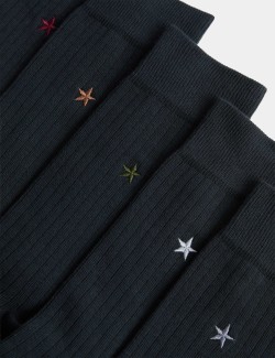 5 Pack Cool & Fresh™ Star Cotton Rich Socks