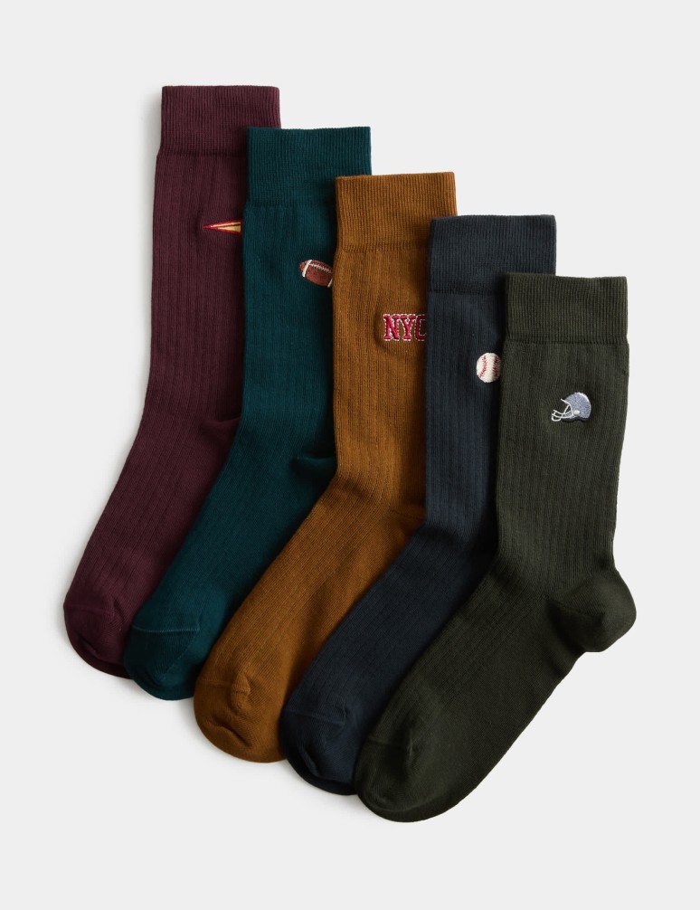 5 Pack Cool & Fresh™ Varsity Socks