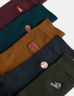 5 Pack Cool & Fresh™ Varsity Socks