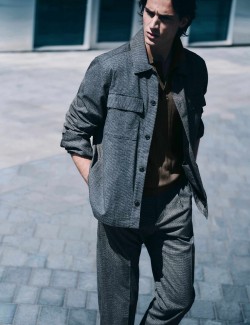 Cotton Rich Puppytooth Overshirt