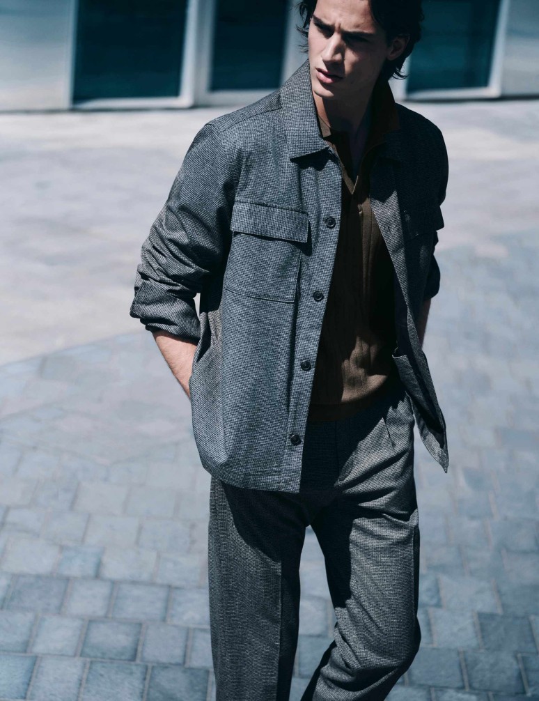 Cotton Rich Puppytooth Overshirt