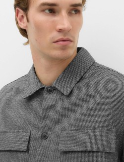 Cotton Rich Puppytooth Overshirt