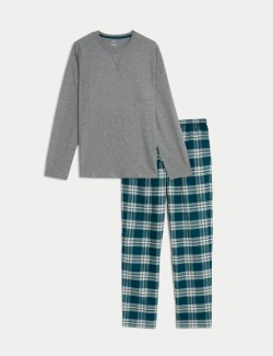 Brushed Cotton Checked Pyjama Set