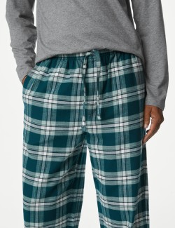 Brushed Cotton Checked Pyjama Set