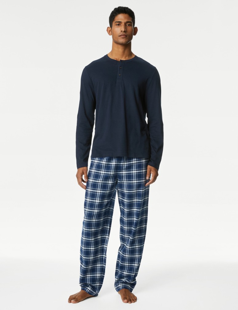 Brushed Cotton Checked Pyjama Set