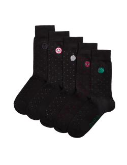 5pk Cotton Rich Avengers™ Socks