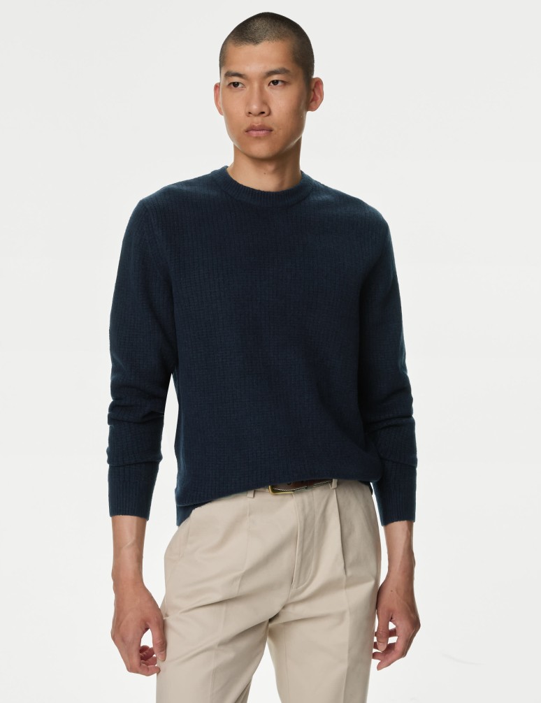 Crew Neck Jumper with Wool