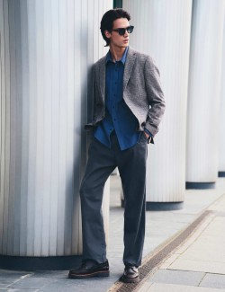 Cotton Rich Relaxed Pleat Front Trousers
