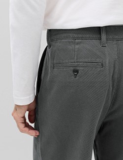 Cotton Rich Relaxed Pleat Front Trousers