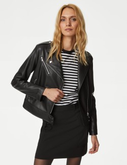 Faux Leather Biker Jacket