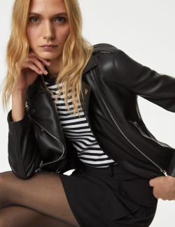 Faux Leather Biker Jacket