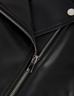 Faux Leather Biker Jacket