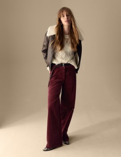 Cord Wide Leg Trousers