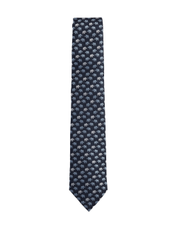 Elephant Print Pure Silk Tie