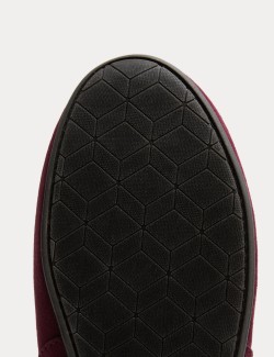 Suede Fleece Lined Moccasin Slippers