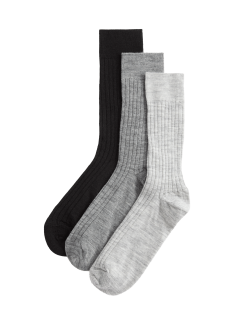 3pk Lambswool Rich Socks