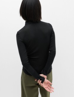 Wool Touch Layering Slim Collared Polo Shirt